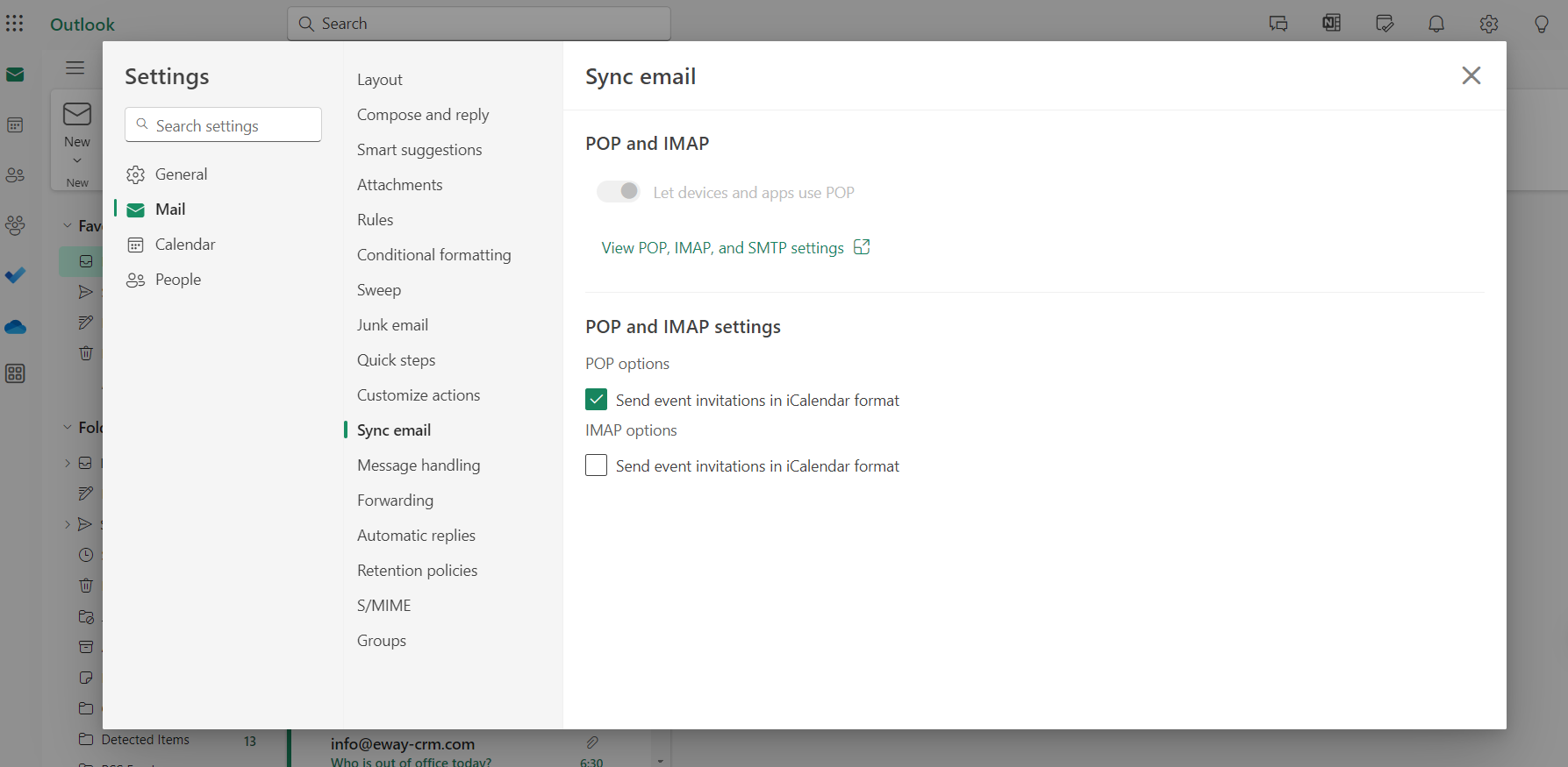 New Outlook Email Sync