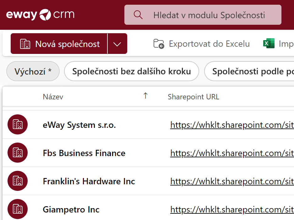 Otevřete složku na SharePointu